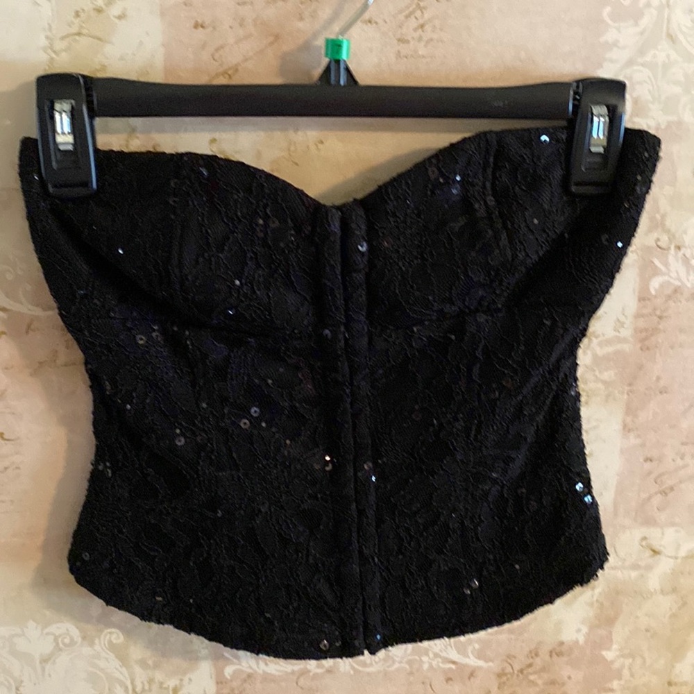 Black, Lace, Sequin Forever 21 Corset